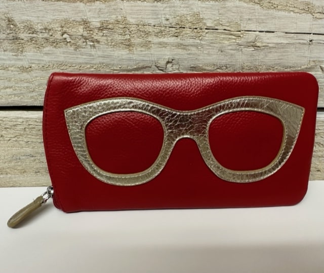 Burgundy Funky Quality Leather Glasses Case Eyewear Redditch